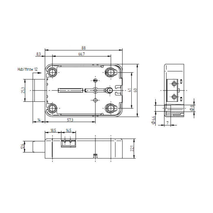 Mauer 71111 (Président A) + 2 clés DSD090 (Reconditionné)